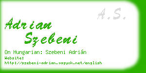 adrian szebeni business card