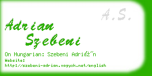 adrian szebeni business card